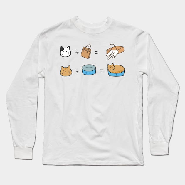 Cat Cat Long Sleeve T-Shirt by Marinaaa010